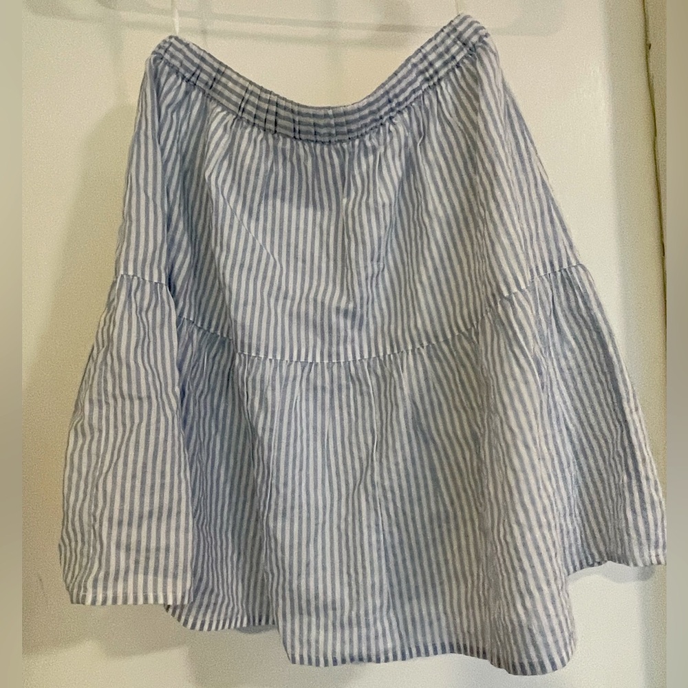Coastal cowgirl striped flowy mini skirt